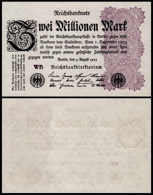 Германия 2.000.000 марок 1923 UNC P.104c