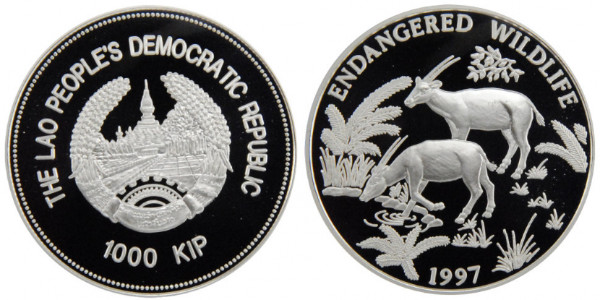 Лаос, 1000 кип 1997 год, Саола, ПРУФ