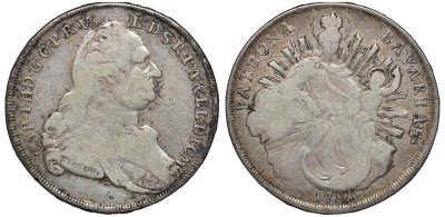 Бавария 1 талер 1781 Карл Теодор (1777-1799)