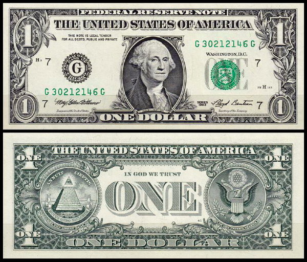США 1 доллар 1993 (UNC Pick 490)