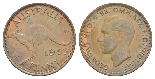 Австралия, 1 пенни 1943 год