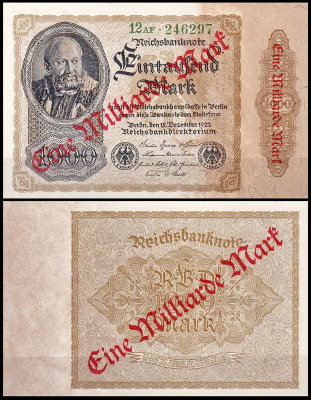 Германия 1.000.000.000 марок 1923 UNC P.113 Белая бумага