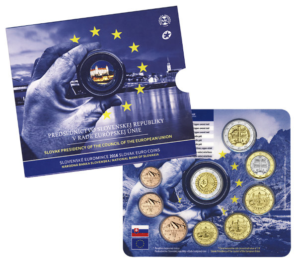 Словакия, Набор монет 2016 года (буклет) №1