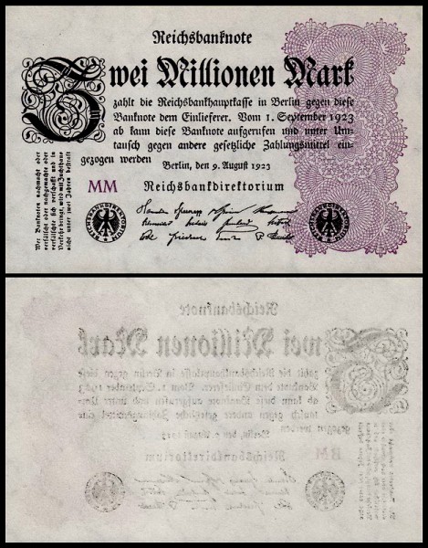 Германия 2.000.000 марок 1923 UNC P.104d