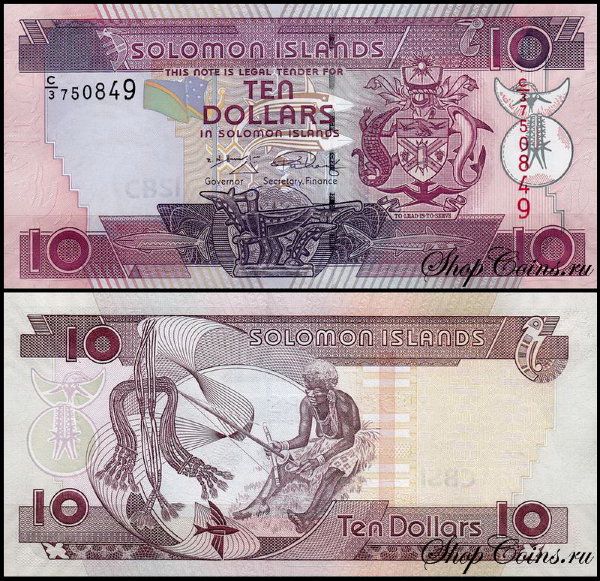 Соломоновы острова 10 долларов 2006 (UNC Pick 27)