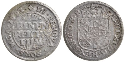 Померания, Шведское правление (Шведская Померания) 1/12 талера 1693 Адольф Фридрих
