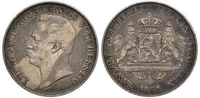 Гессен-Дармштадт 1 талер 1861 Людвиг III (1848-1877)