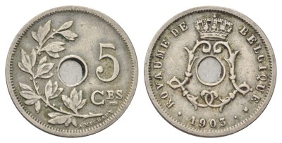 Бельгия, 5 сантимов 1903 год