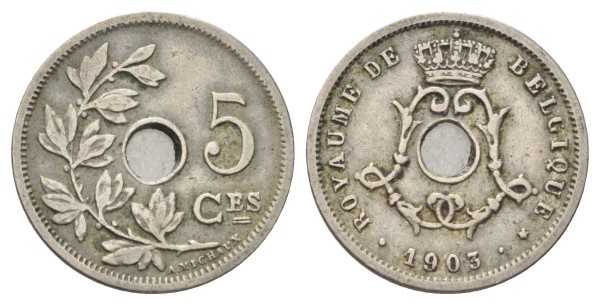 Бельгия, 5 сантимов 1903 год