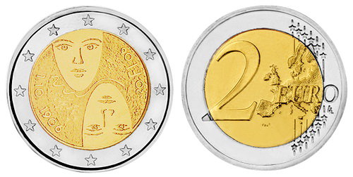 Финляндия, 2 евро 2006 (UNC) 100 лет избирательному праву