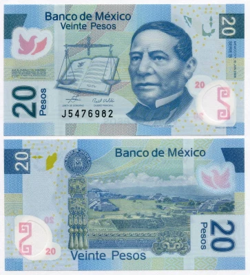 Мексика 20 песо 2006 (UNC Pick 122)
