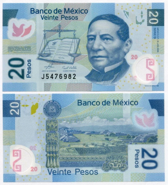 Мексика 20 песо 2006 (UNC Pick 122)
