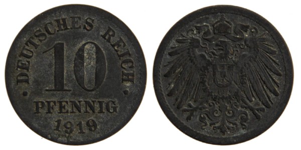 Германия, 10 пфеннингов 1919 год