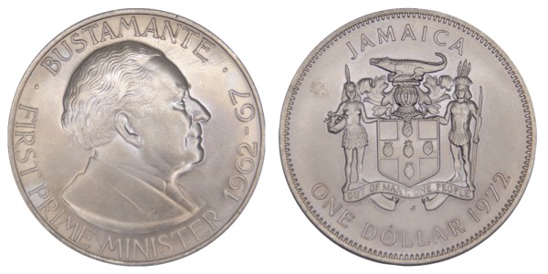 Ямайка, 1 доллар 1972 год