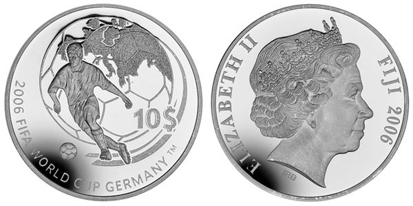 Фиджи, 10 долларов 2006 год, ЧМ по футболу в Германии, ПРУФ