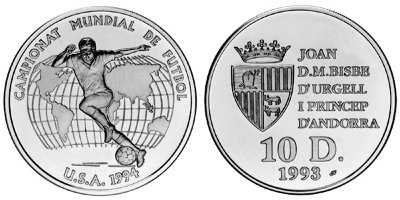 Андорра, 10 динер 1993 год, ЧМ по футболу в США, ПРУФ