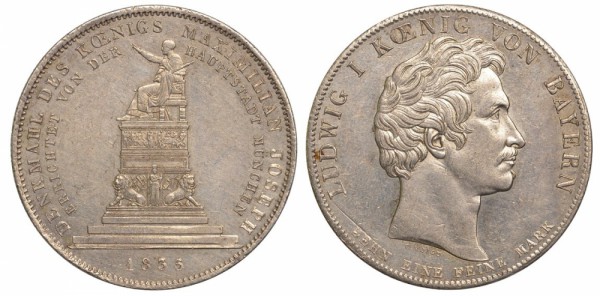 Бавария, 1 талер 1835 год