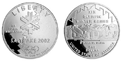 США, 1 доллар 2002 год, XIX Олимпийские Игры в Солт-Лейк-Сити, ПРУФ