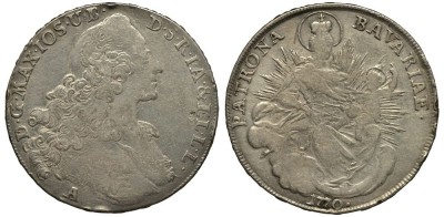 Бавария 1 талер 1770 А, Максимилиан III Иосиф (1745-1777)