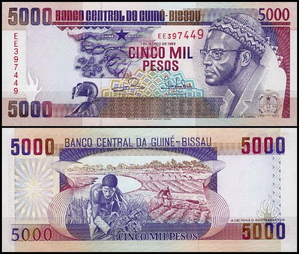 Гвинея-Бисау 5000 песо 1993 (UNC Pick 14b)