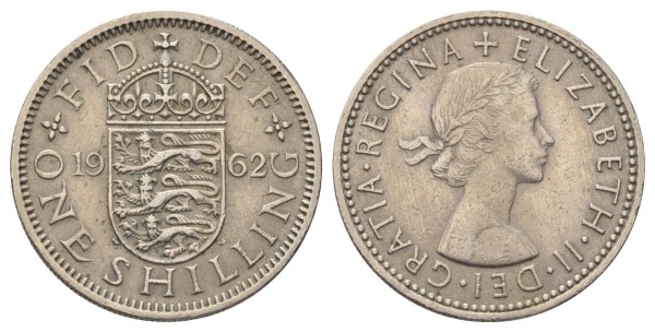 Англия, 1 шиллинг 1962 год