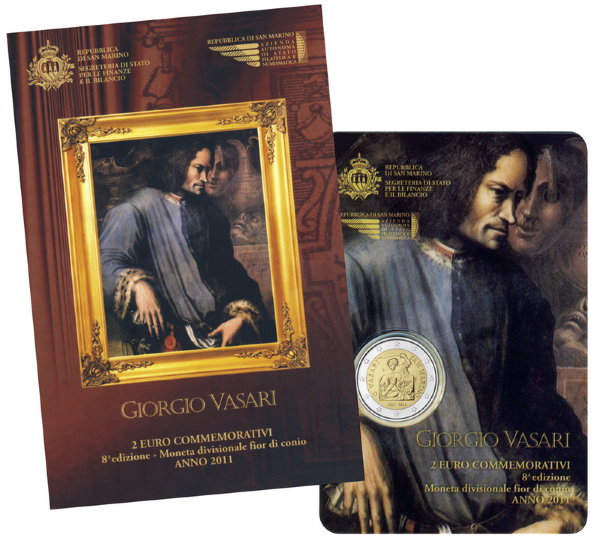 Сан Марино, 2 евро 2011 (UNC, буклет) 500 лет со дня рождения живописца Джорджо Вазари