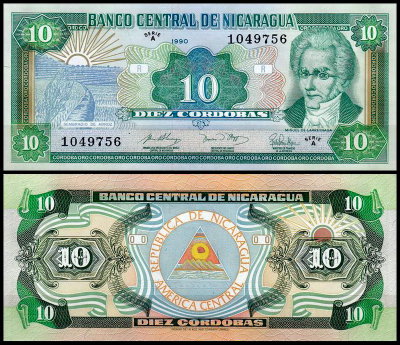 Никарагуа 10 кордоба 1990 (UNC Pick 175)