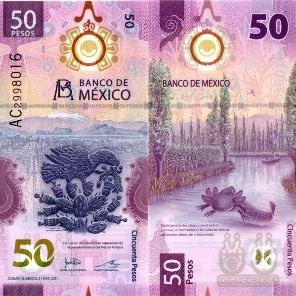 Мексика 50 песо 2021 (UNC Pick 133)