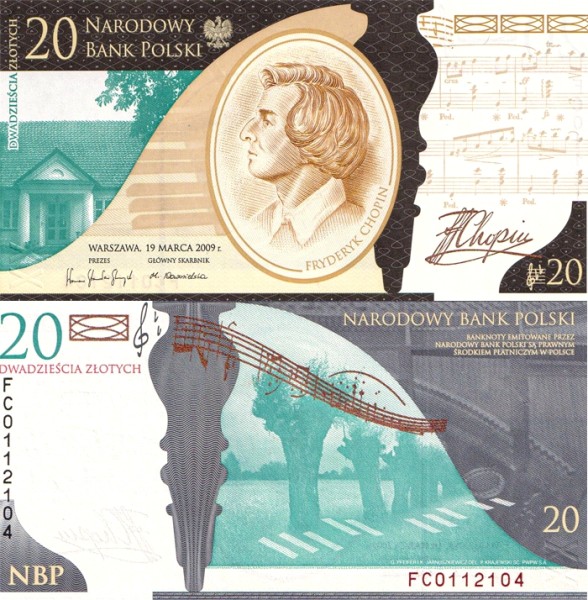 Польша 20 злотых 2009 (UNC Pick NEW)