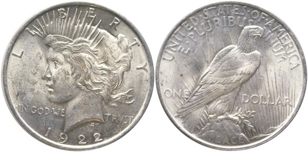США, 1 доллар 1922 год
