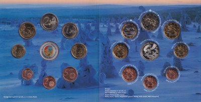 Финляндия, Набор монет 2010 года (буклет) Новогодний
