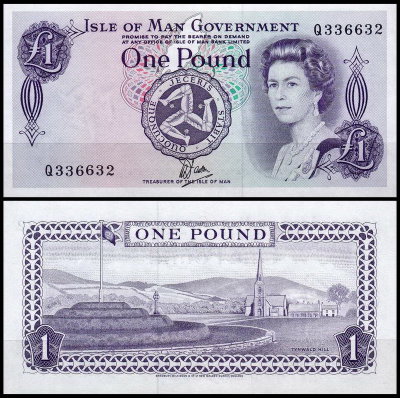Мэн 1 фунт 1979 (UNC Pick 34) Подпись 5