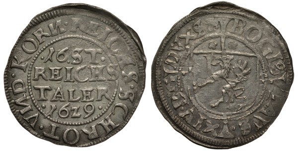 Силезия 1/16 талера (16 штюберов) 1629 Богислав XIV (1620-1637)
