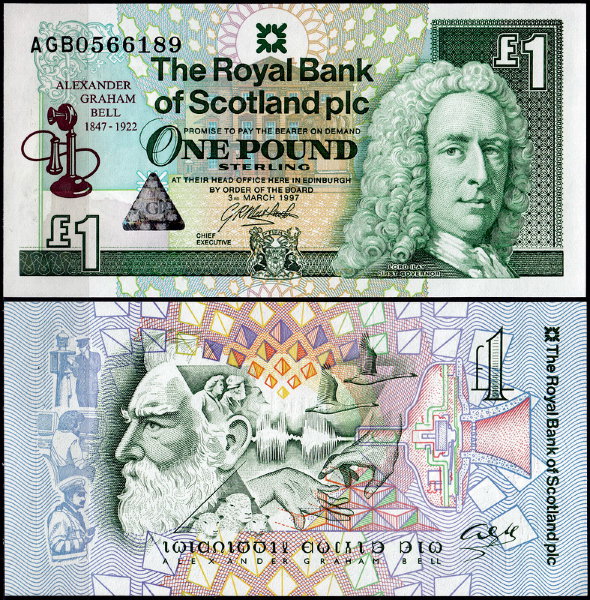 Шотландия 1 фунт 1997 (UNC Pick 359)