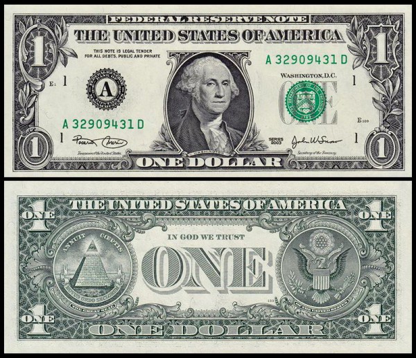 США 1 доллар 2003 (UNC Pick 515a) Federal Reserve Note