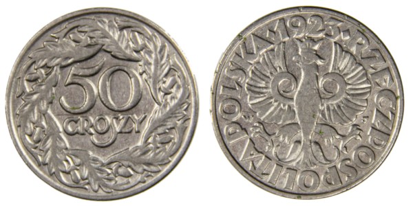 Польша 50 грошей 1923 год