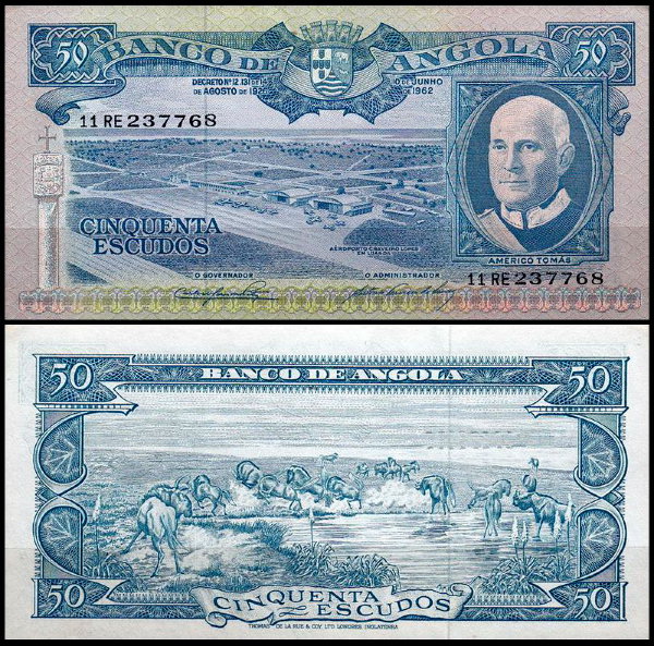 Ангола 50 эскудо 1962 (UNC Pick 93)