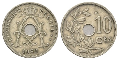 Бельгия, 10 сантимов 1930 год