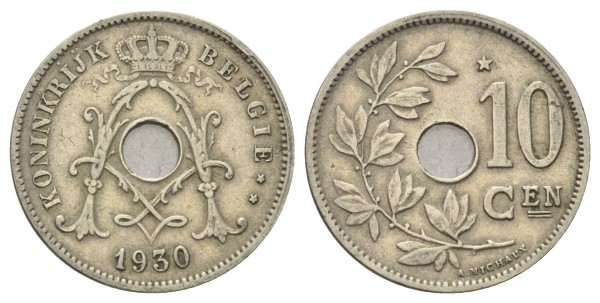 Бельгия, 10 сантимов 1930 год