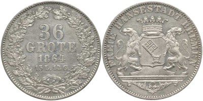 Бремен 36 гротенов 1864