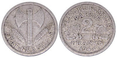 Франция, 2 франка 1944 год