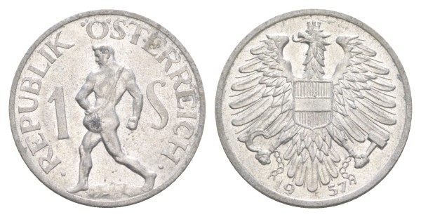 Австрия, 1 шиллинг 1957 год