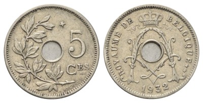 Бельгия, 5 сантимов 1932 год