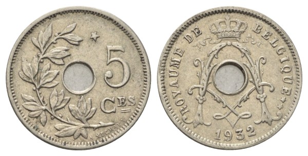 Бельгия, 5 сантимов 1932 год