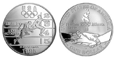 США, 1 доллар 1995 год, XXVI Олимпийские игры в Атланте, Лёгкая атлетика, ПРУФ