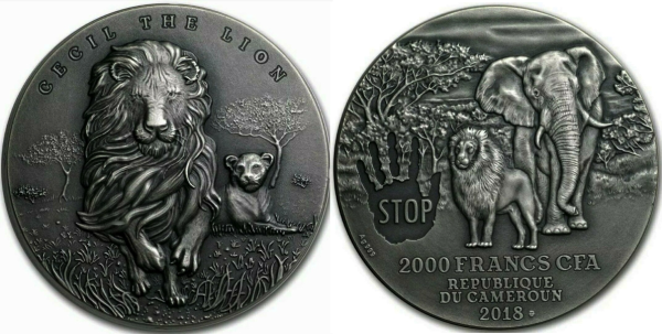 Камерун 2000 франков 2018 год Лев
