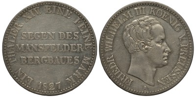 Пруссия 1 талер 1827 А, Фридрих Вильгельм III