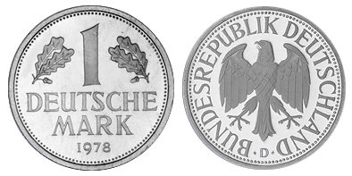Германия, 1 марка 1978 год, D ПРУФ №4