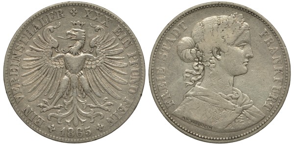 Франкфурт 1 талер 1865