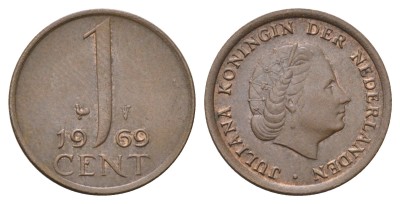Нидерланды 1 цент 1969 год